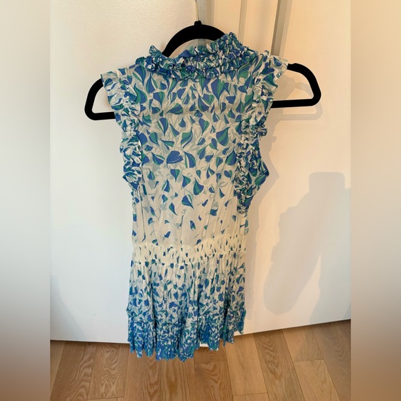 Poupette St Barth blue and white dress with elastic waist, size small - Picture 3 of 4